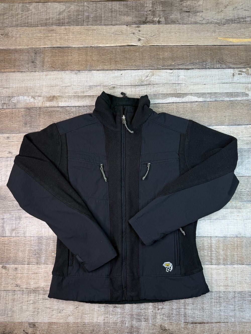 Mountain Hardwear Womens S Black Full Zip Fleece Jacket Outdoor Rugged Hiking